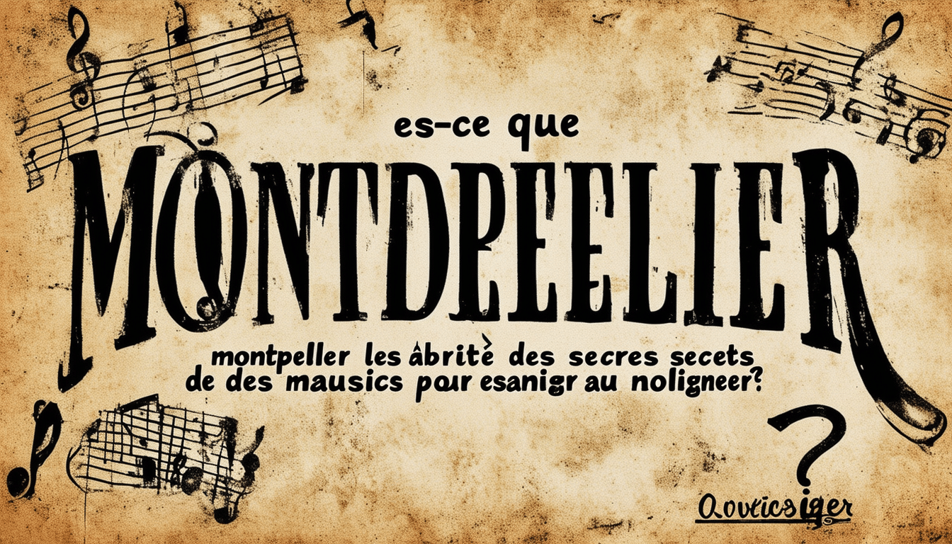 découvrez si montpellier détient les mystères des maîtres de musique pour former les débutants à leur art.
