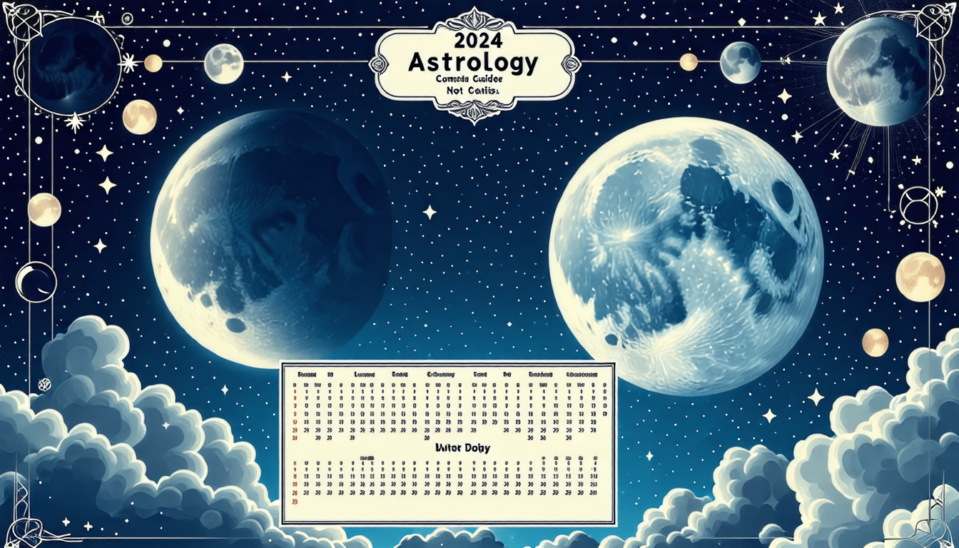 découvrez notre guide complet sur le calendrier lunaire 2024 en astrologie. ne manquez aucune date clé ! explorez les phases de la lune, les événements significatifs et apprenez comment ces influences lunaires peuvent impacter votre quotidien.