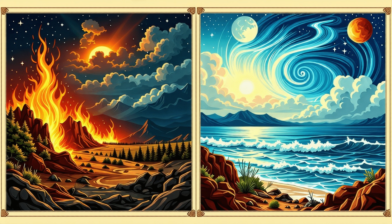 découvrez les quatre fondements de l'astrologie à travers une exploration approfondie des éléments : feu, terre, air et eau. apprenez comment ces forces naturelles influencent notre personnalité, nos relations et notre destinée.