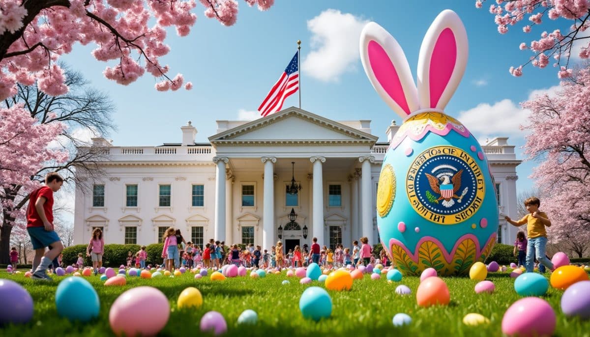 donald trump célèbre pâques de manière inoubliable en offrant 30 000 œufs réels, malgré les défis liés à une crise d'approvisionnement. découvrez comment cet événement festif allie tradition et créativité dans un contexte économique difficile.