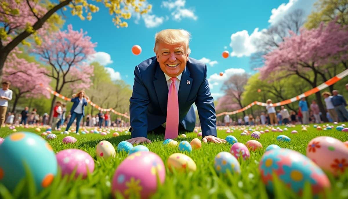 découvrez comment donald trump a célébré pâques en grande pompe avec 30 000 œufs réels, défiant une crise d'approvisionnement. un événement marquant qui allie tradition et créativité dans un contexte commercial difficile.