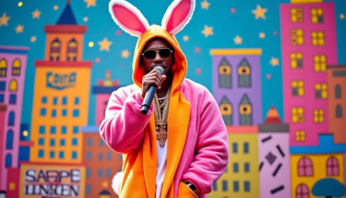 découvrez la nouvelle chanson d'a$ap rocky pour pâques, où il se déguise en lapin festif ! plongez dans l'ambiance joyeuse de cette célébration avec un titre inédit et des visuels surprenants.