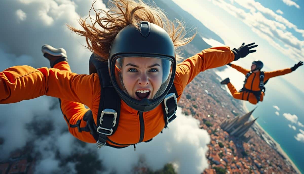 vivez une aventure unique à montpellier avec deux vols de chute libre inoubliables! parfait pour les jeunes aventuriers en quête de sensations fortes, cette expérience vous fera découvrir des paysages époustouflants en toute sécurité. préparez-vous à ressentir l'adrénaline et le frisson de la vitesse dans les airs!