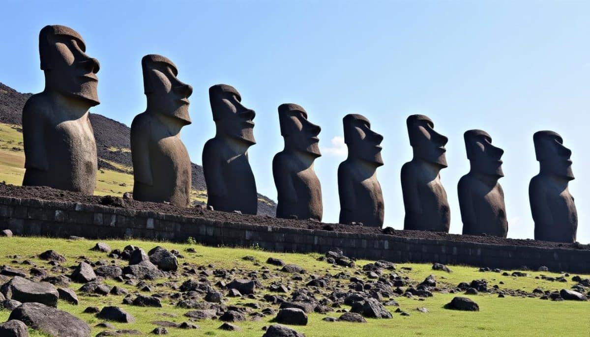 découvrez l'incroyable histoire des géants de l'île de pâques dans cette rediffusion captivante de 'science grand format'. plongez au cœur des mystères qui entourent ces statues emblématiques et explorez les théories fascinantes sur leur origine et leur signification.