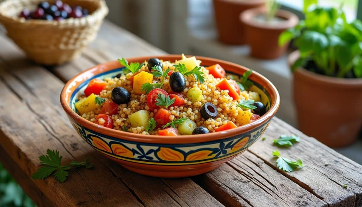 découvrez nos 3 astuces pour préparer un couscous végétal savoureux dans un bol parfumé. éveillez vos papilles avec des recettes simples et originales qui allient fraîcheur et pleines saveurs. parfait pour un repas sain et gourmand!