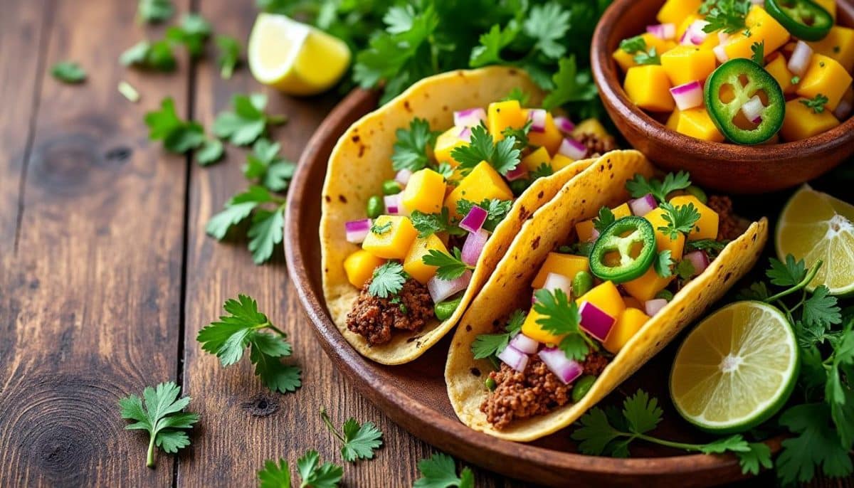 découvrez nos 3 idées savoureuses de salsa à la mangue pour rehausser vos tacos pimentés. un mélange de fraîcheur et de piquant qui ravira vos papilles. parfait pour vos soirées entre amis ou vos repas en famille!