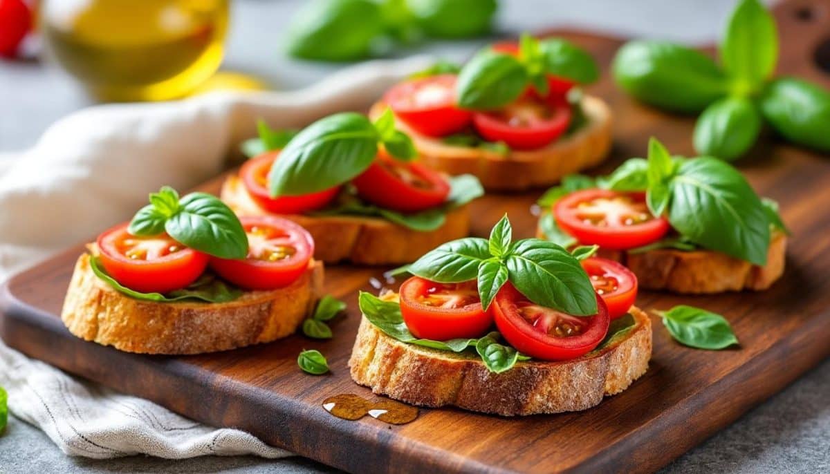découvrez 6 idées de bruschetta tomate pour un apéro coloré et plein de saveurs. apportez une touche ensoleillée à vos apéritifs avec ces recettes simples et délicieuses qui raviront vos convives. parfait pour impressionner lors de vos soirées!