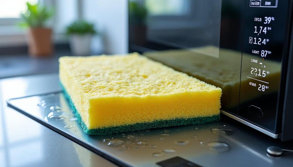 découvrez comment un geste simple peut éliminer 99% des bactéries de votre éponge en seulement 30 secondes. préservez l'hygiène de votre cuisine avec cette astuce facile et rapide.
