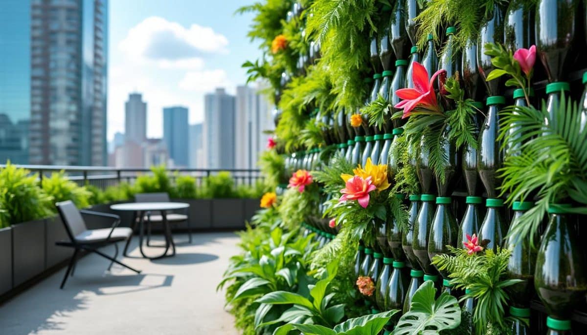 transformez votre balcon en un vibrant potager tropical avec cette bouteille plastique innovante. cultivez vos herbes et légumes préférés même dans les petits espaces!