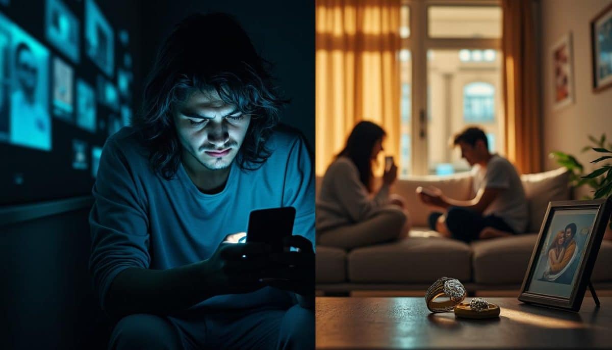 découvrez l'infidélité virtuelle, ses causes profondes et son impact dévastateur sur les relations modernes. plongez dans les dynamiques du couple à l'ère numérique et apprenez à identifier les signes d'une rupture de confiance.