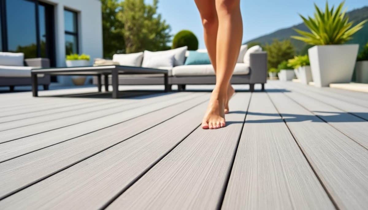 découvrez notre terrasse anti-fournaise, un revêtement innovant qui reste frais sous les pieds même par 45°c. profitez de moments agréables en extérieur sans la chaleur insupportable, tout en bénéficiant d'un design élégant et durable.