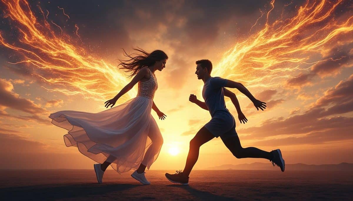 découvrez le moment décisif dans la relation des flammes jumelles où le poursuivant arrête de courir après le fuyard et comment cette étape transforme leur parcours vers l'union et l'épanouissement personnel.