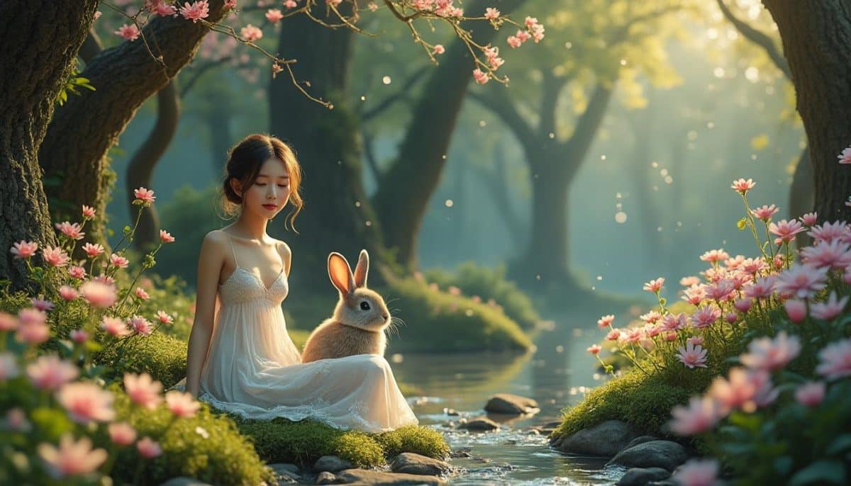 découvrez la signification de rêver d'être accompagné d'un lapin dans un univers féérique. analyse des symboles oniriques, interprétation psychologique et explication des messages de votre subconscient.