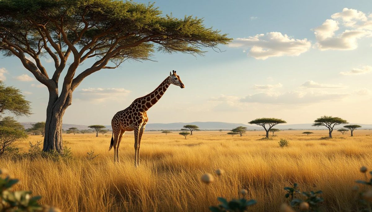 découvrez la relation unique entre la girafe et l’acacia, un festin haut perché au cœur de la savane, où nature et survie s’entrelacent dans un ballet fascinant.