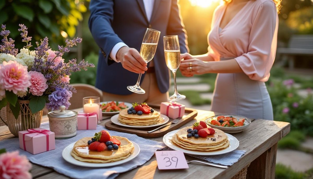 découvrez la symbolique des noces de crêpe, des idées originales et des cadeaux uniques pour célébrer 39 ans de mariage avec amour et créativité.
