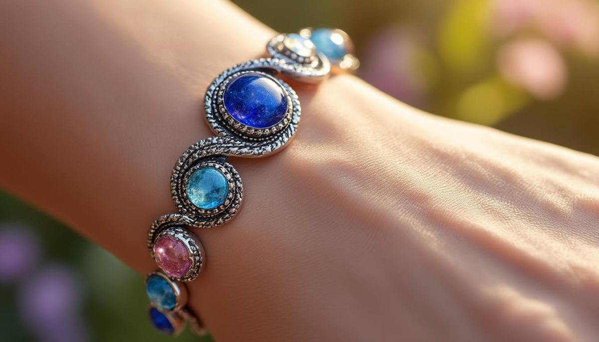 découvrez notre bracelet en argent orné de pierres semi-précieuses, un bijou élégant et protecteur qui agit comme votre ange gardien au poignet. parfait pour allier style et bien-être au quotidien.