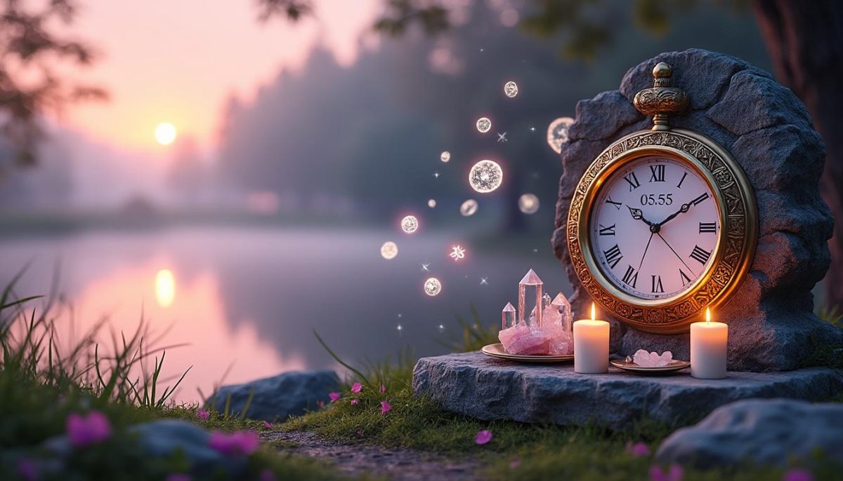 découvrez la signification de l'heure miroir 05h55 et explorez ses mystères ainsi que les révélations spirituelles qu'elle apporte pour guider votre chemin.