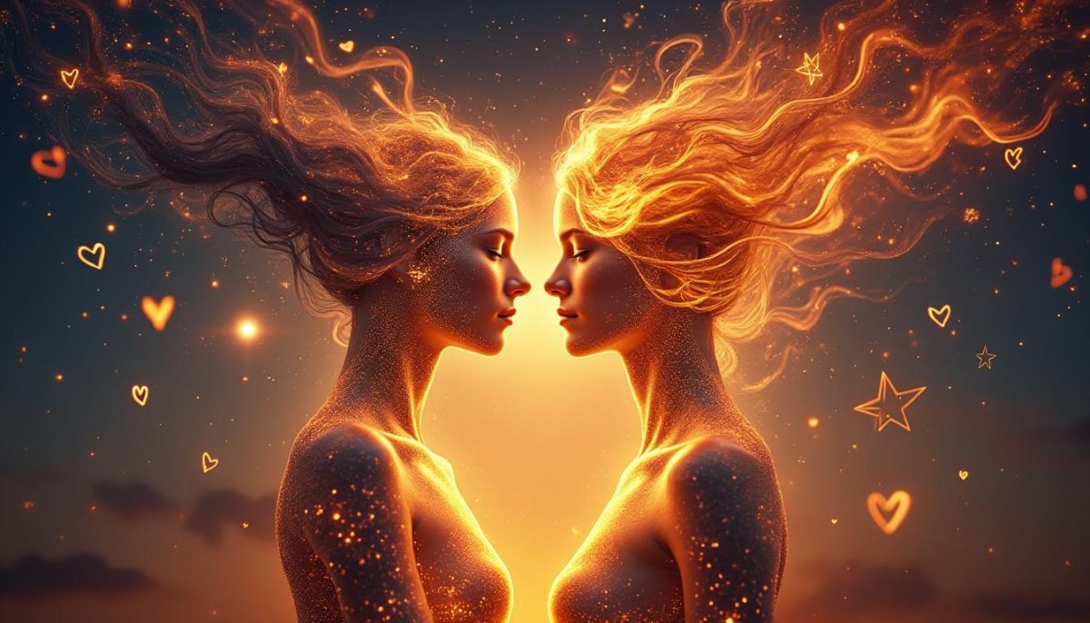 découvrez le guide complet sur les flammes jumelles : décryptage des symboles, compréhension de l'amour intense et des signes essentiels pour reconnaître cette connexion unique.