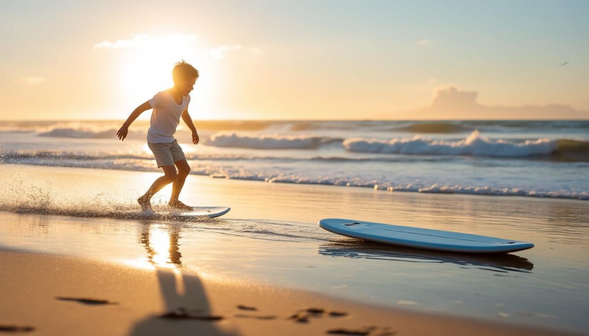 découvrez notre guide ultime pour apprendre le skimboard : maîtrisez les bases pas à pas et commencez votre aventure sur l'eau en douceur.